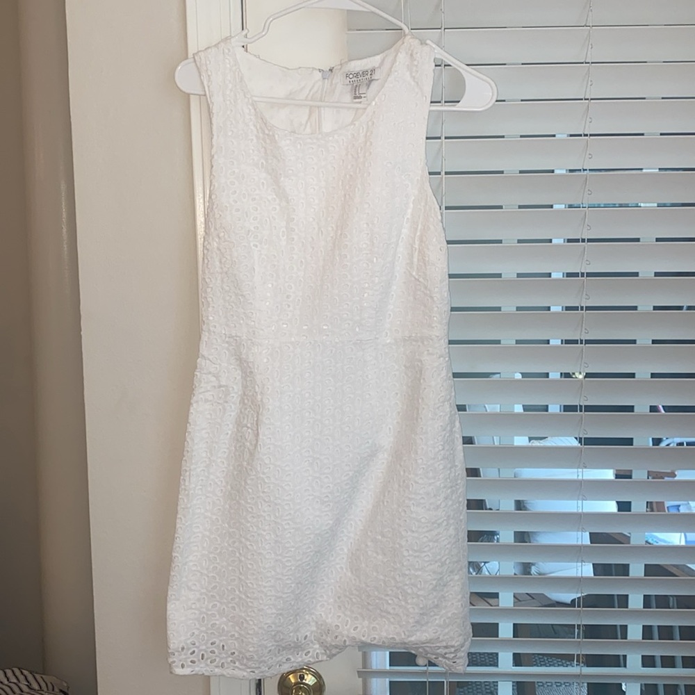 Forever 21 White Eyelet Dress - Picture 2 of 3